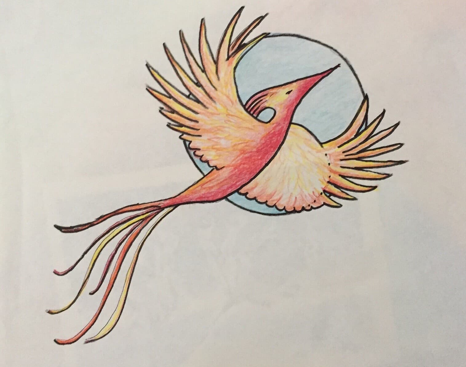 Phoenix Rising Before a Pale Moon